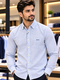 BSS MICRO-CHECK BUTTON-DOWN FORMAL/CASUAL OG SHIRT