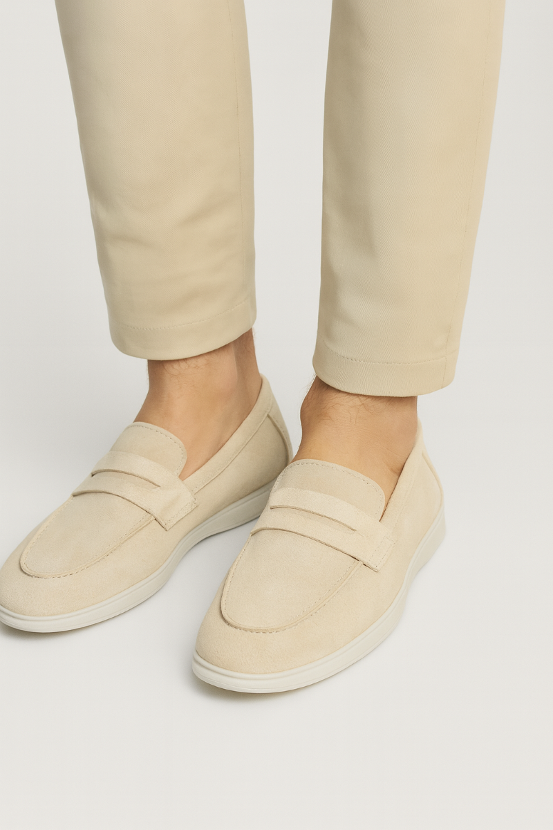 ZRA BLACK SUEDE CASUAL LOAFERS