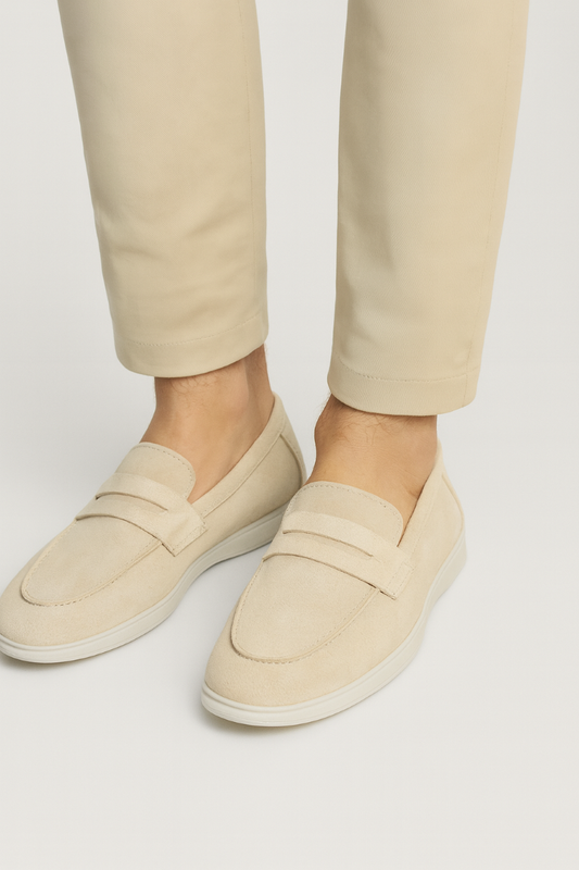 ZRA BLACK SUEDE CASUAL LOAFERS