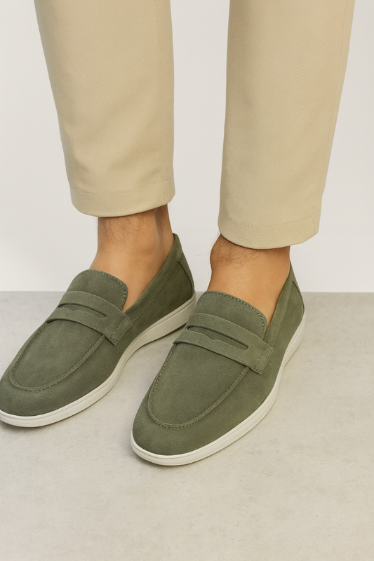 ZRA BLACK SUEDE CASUAL LOAFERS