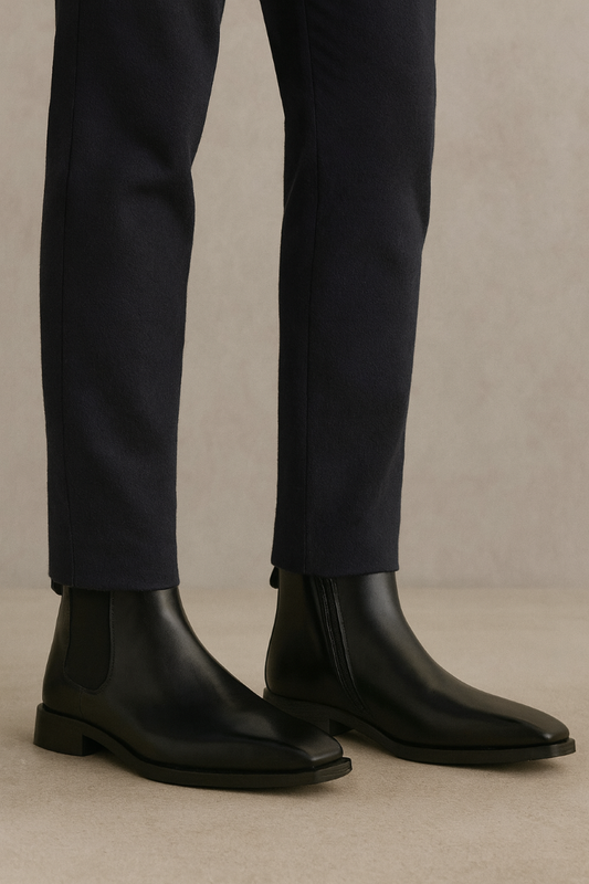 H-M SQUARE CUT CHELSEA BOOTS