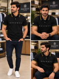 HKT LONDON TIPPED ACCENT LUXURY PIQUÉ COTTON POLO T-SHIRT