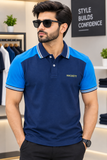 HKT LONDON COLORBLOCK CONTRAST PIQUÉ COTTON POLO T-SHIRT
