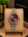 Emporio Armani Rose Gold-Tone Mother-of-Pearl ladies Watch