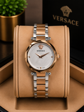 Versace Greca Signature – Rose Gold & Silver Two-Tone Luxury  ladies Watch