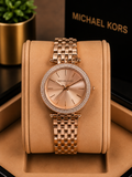 Michael Kors Darci Gold-Tone and Black Dial Pavé ladies Watch