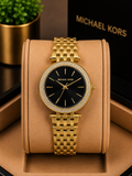 Michael Kors Darci Gold-Tone and Black Dial Pavé ladies Watch