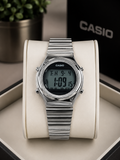 Casio Vintage Silver Digital Retro Multi-Function Display watch