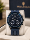 Maserati Blue Silicon Strap Chronograph Watch original watch