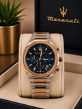 Maserati Two-Tone Rose Gold Stainless Steel Chronograph metal strap original Watch