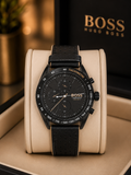 Hugo Boss Grand Prix Chronograph Black Perforated silicon strap original Watch