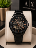 Armani Exchange AX2458 Men's Automatic Skeleton metal strap original Watch