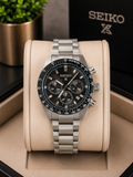 Seiko Prospex Speedtimer Solar Chronograph Stainless Steel metal strap premium Watch
