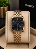 Elegant Casio Rose Gold Square Dial Watch with Date Display G-shock watch