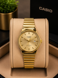 CASIO Gold-Tone Classic & Silver-Tone with Lilac Dial ladies watch