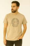 A-X BEIGE ROUND NECK T-SHIRT