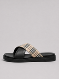 Burberry Vintage Check Criss-Cross Men’s leather slipper