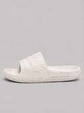 Adidas White Textured Comfort Slides