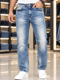EMP RELAXED STRAIGHT FIT VINTAGE WASH STRETCH  JEANS