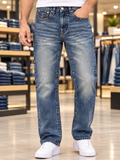 TR RICKY STRAIGHT FIT DOUBLE-STITCH FLAP POCKET JEANS