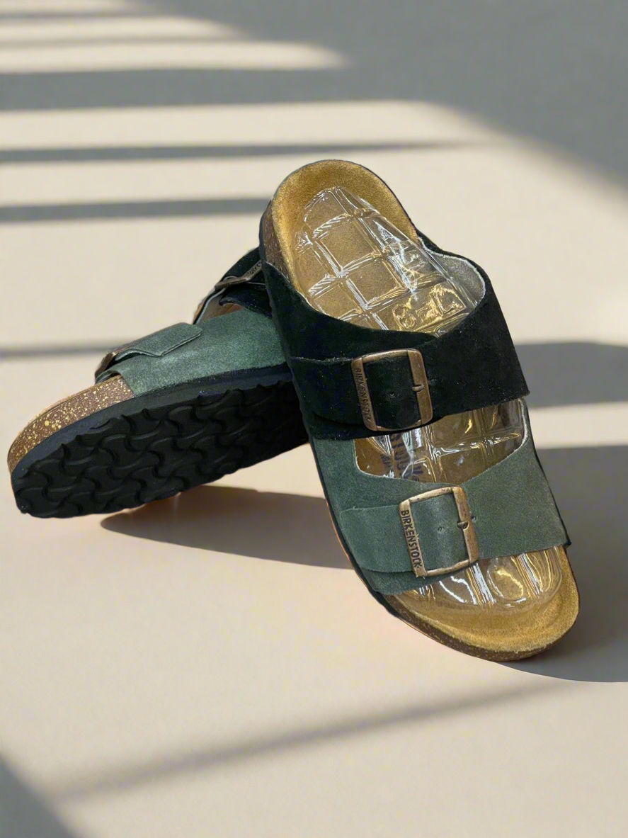 BRKN MULTI COLUR ARIZONA LEATHER SLIPPER