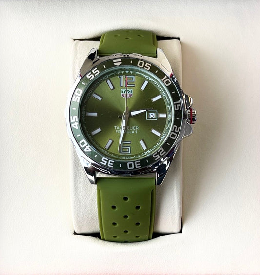 TAG HUER SILICON STRAP WATCH
