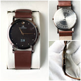 C-K LEATHER STRAP WATCH