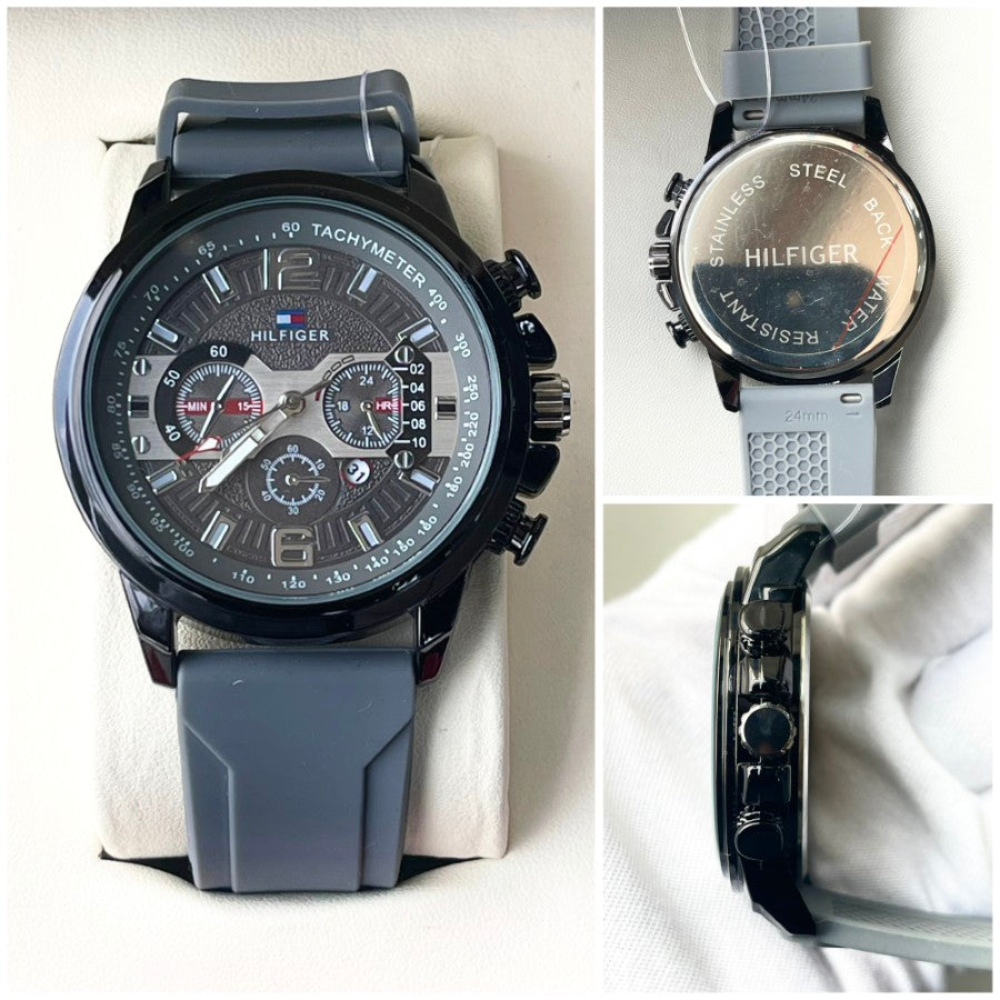 TOMY HLFGER SILICON STRAP WATCH
