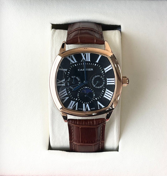 CARTIR QUARTZ LEATHER WATCH