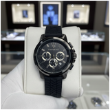 Maserati Traguardo 45mm Chronograph – Black Dial with Black Silicone Strap watch
