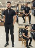 HG BSS CONTRAST PLACKET POLO T-SHIRT