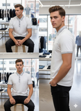 D-G IMPORTED STYLE WHITE TIPPED POLO SHIRT