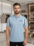 A-X STRIPED SLEEVE PIQUE POLO T-SHIRT