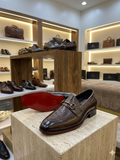 FRANK Premium Crest-Embossed Dual-Texture Loafers