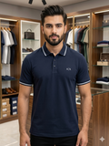 A-X TIPPED PIQUE POLO T-SHIRT