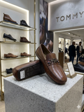 Tommy hilfiger  Classic Tan Leather Horsebit Loafers