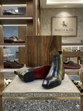 C-K Sleek Leather Zip-Up Chelsea Dress Boots