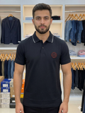 M-K EMBROIDERED CIRCLE LOGO PIQUE POLO T-SHIRT