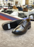 BOSS Hugo Boss Men’s Lisbon Derby Shoes – Polished Leather in Black & Dark Brown formal shoe