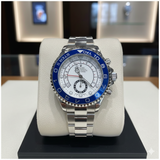 Rolex Yacht-Master II 44mm Stainless Steel – White Dial with Blue Cerachrom Bezel  metal strap watch