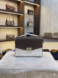 Michael Kors Carmen Two-Tone Logo Satchel  BAG