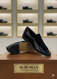 BLUE HILLS TUXEDO STUDDED VELVET VAMP LOAFERS
