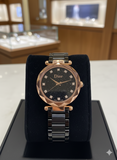 Dior Black Faceted Ceramic Watch with Glitter Sunray Dial ladies watch