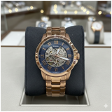 Fossil Grant Skeleton Automatic Rose Gold-Tone metal strap og Watch