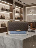 M-K Signature Monogram Large Flap Convertible Shoulder BAG