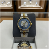 Maserati Skeleton Automatic Two-Tone metal strap Watch