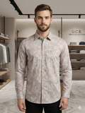 UNITD COLORS OF BENTTON ABSTRACT WAVE PRINTED SHIRT
