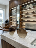 POLCE  Gold-Tone Luxury Gradient Navigator SHADES