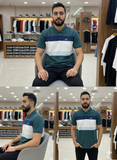 LCST COLOR BLOCK STRIPE POLO T-SHIRT