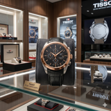 Tissot Couturier Quartz Chronograph leather strap watch